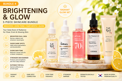 Brightening & Dark Spot Correcting 5 Piece Skincare Bundle | Beauty of Joseon, COSRX, Anua & The Ordinary